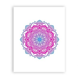 Beautiful Mandala Ornament Yoga Wall Art Print Poster